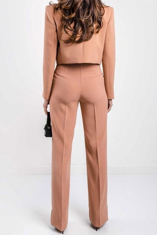 Pantalon taille haute - Beige