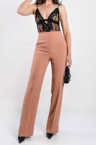 Pantalon taille haute - Beige