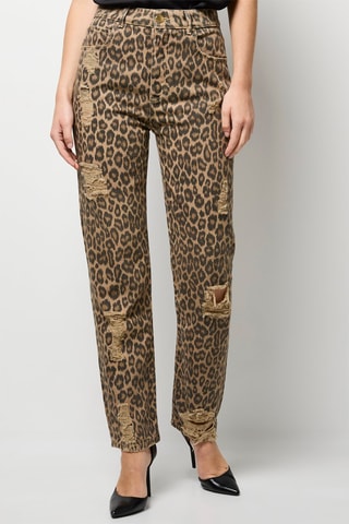 Pantalon taille haute - Camel