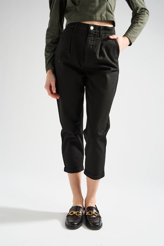Pantalon carotte 7/8 - Noir