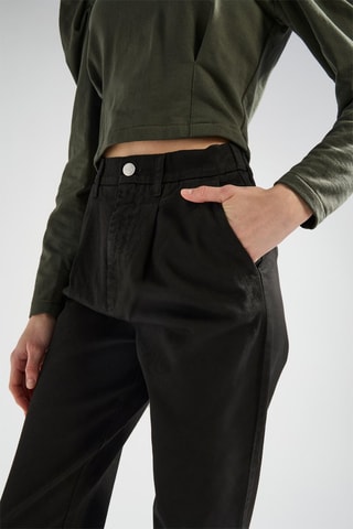 Pantalon carotte 7/8 - Noir