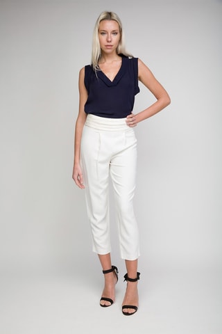 Pantalon cigarette - Blanc 