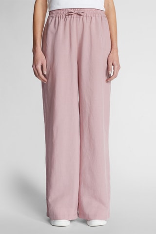 Pantalon flare en lin Bois de rose