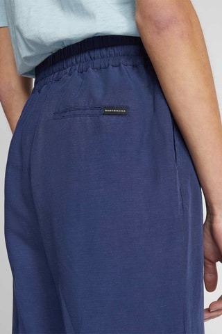 Pantalon flare en lin Bleu nuit