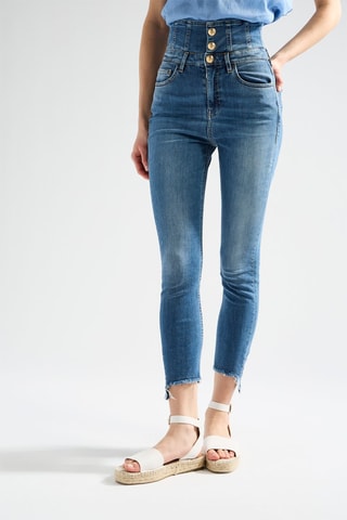 Jeans Skinny Hoge Taille - Blauw