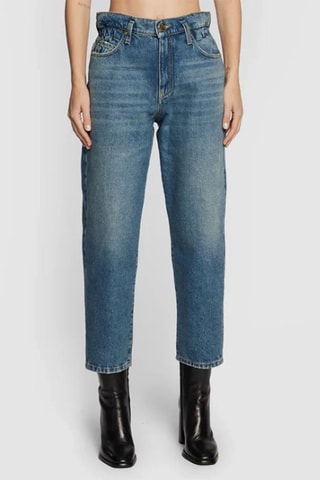 Jean mom taille haute - Bleu