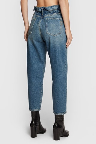 Jean mom taille haute - Bleu