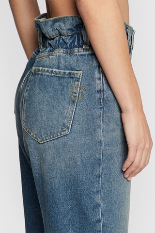 Jean mom taille haute - Bleu