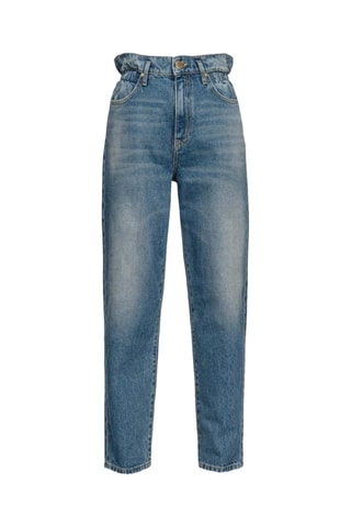 Jean mom taille haute - Bleu