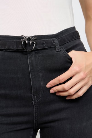 Jean skinny 7/8 taille haute - Noir