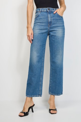 Jeans Hoge Taille - Marineblauw