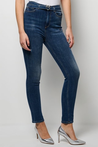 Jeans Skinny Hoge Taille - Marineblauw
