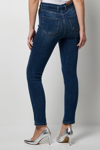 Jeans Skinny Hoge Taille - Marineblauw