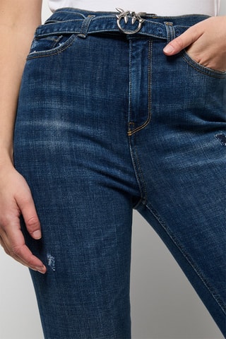Jeans Skinny Hoge Taille - Marineblauw