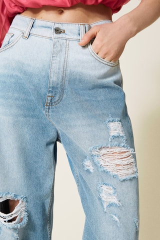 Jeans Wide Legs Lichtblauw