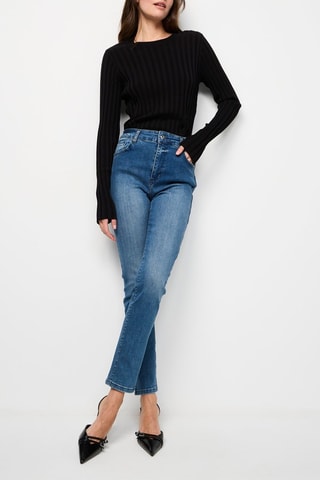Rechte Jeans Marineblauw