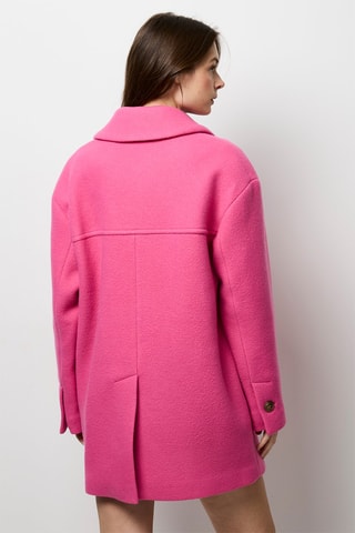 Scheerwollen Jas Roze
