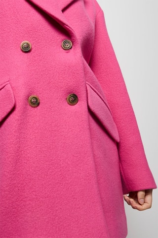 Scheerwollen Jas Roze