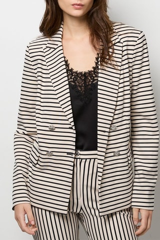 Veste - Ecru et noir