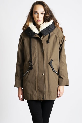 2-in-1 Parka - Kaki en Zwart