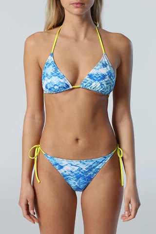 Bas de maillot tie and dye - Blanc et bleu
