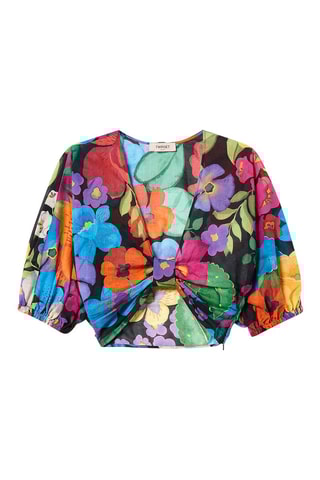 Crop top Preto e verde