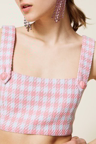 Crop top Rosa-maquilhagem