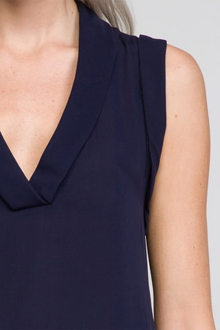 Top en soie - Bleu marine - Emporio Armani