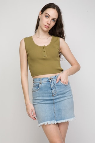 Crop Top Lepor - Kaki