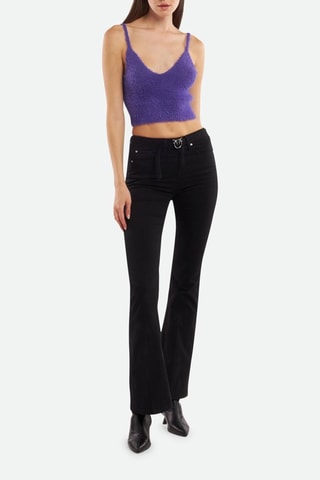 Crop Top en Vest - Paars