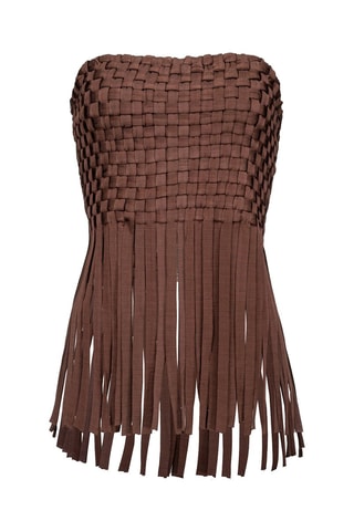 Top bustier - Marron