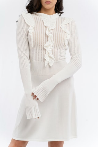 Robe pull - 
Blanc