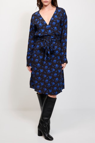 Robe patineuse - Noir et bleu roi