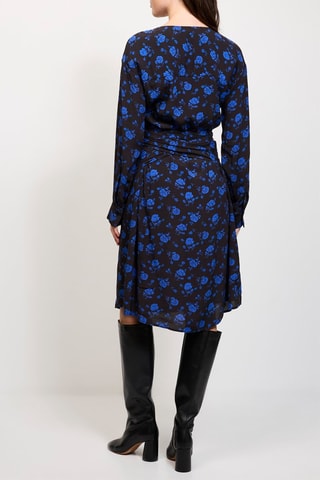 Robe patineuse - Noir et bleu roi