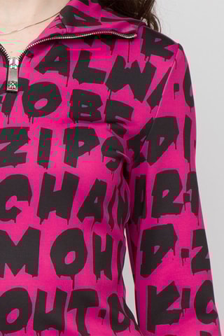 Robe fourreau à capuche Dazolo - Rose et noir