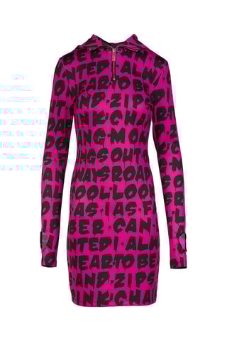 Robe fourreau à capuche Dazolo - Rose et noir