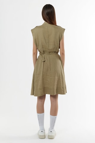 Linnen Blouse-jurk Cotog - Bruin