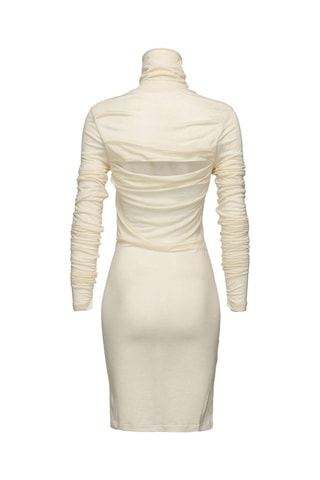 Robe fourreau en laine - Crème