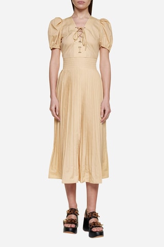 Plisséjurk Beige