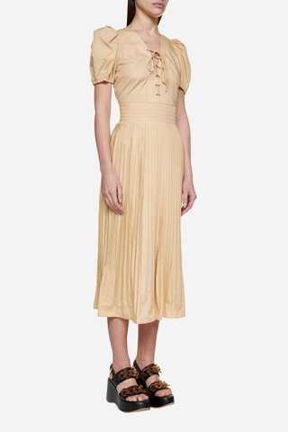 Plisséjurk Beige