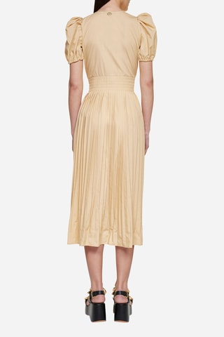 Plisséjurk Beige
