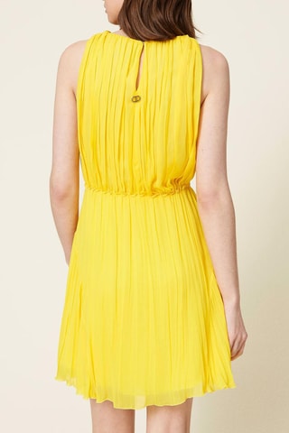 Robe plissée Jaune