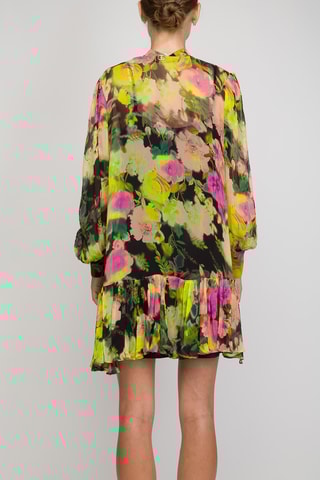 Jurk met lage taille - Groen en Zwart
