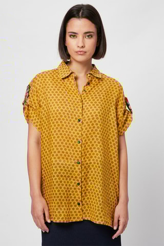 Ramie Blouse Mosterdgeel - Harmont & Blaine
