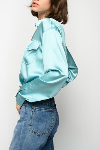 Zijden Blouse - Lichtblauw