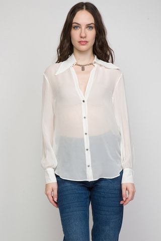 Zijden Blouse Maira - Wit