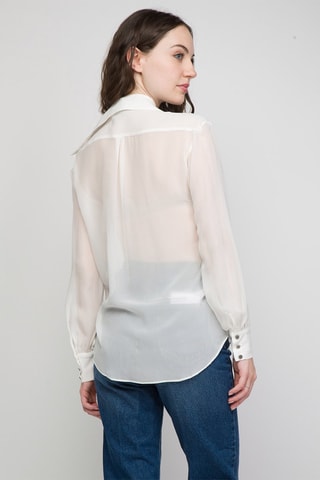 Zijden Blouse Maira - Wit