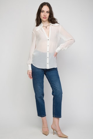 Zijden Blouse Maira - Wit