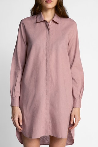 Robe chemise en lin Bois de rose