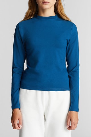 T-shirt van bamboevezels. Blauw